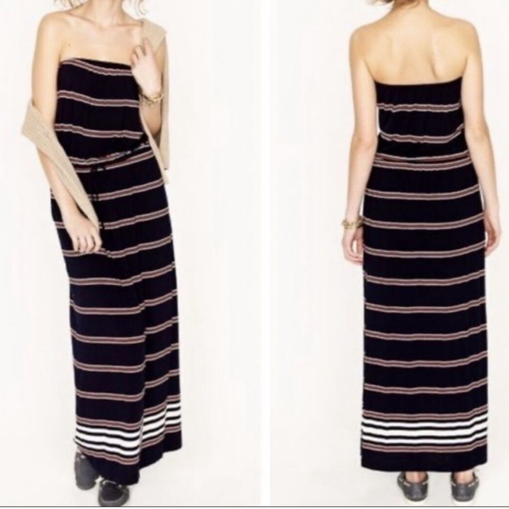 Striped Navy Maxi Dress
